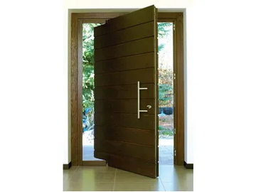 Pivot entry door - Pivot exterior pine entry door by CARMINATI SERRAMENTI - view 2